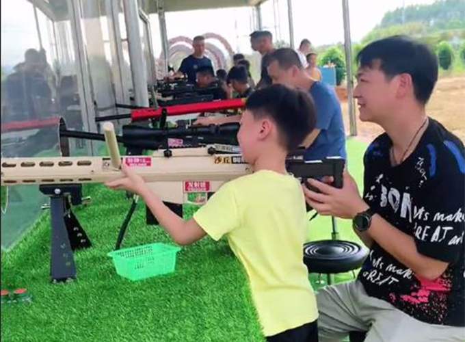 【深圳军博】柳州晋航生态园射击场儿童气炮枪项目案例